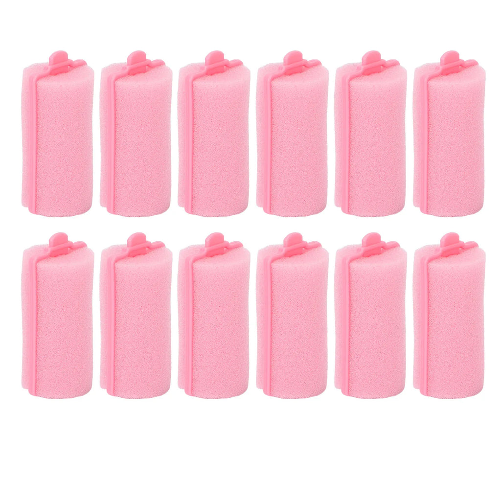 12pcs Soft Magic Sponge Foam Hair Rollers Hairdressing Tool Kit Women Styling Not Hurt Hair Heatless Curlers Professional Home