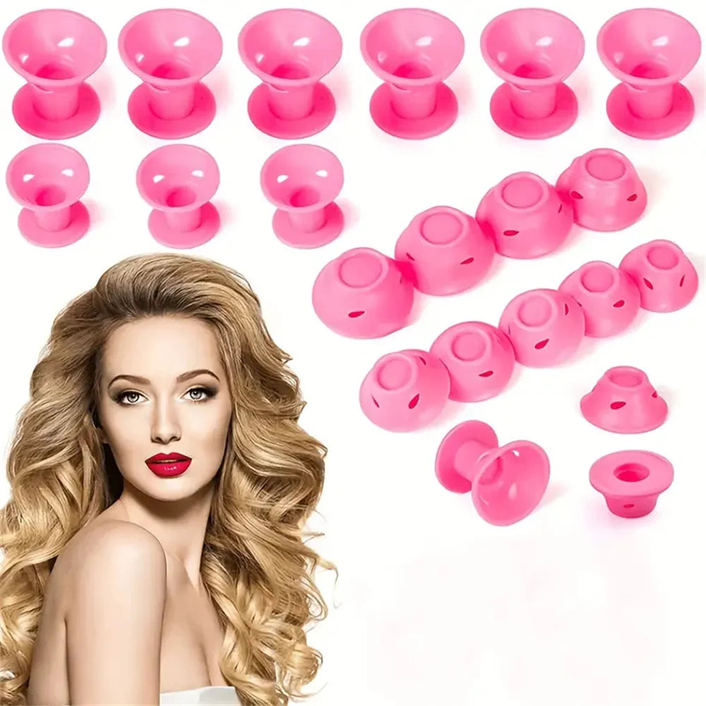 10/20pcs Mushroom Hair Curlers Soft Gentle Hair Care Rollers Non-Slip Silicone Wave Formers for Easy DIY Styling Curling Tools