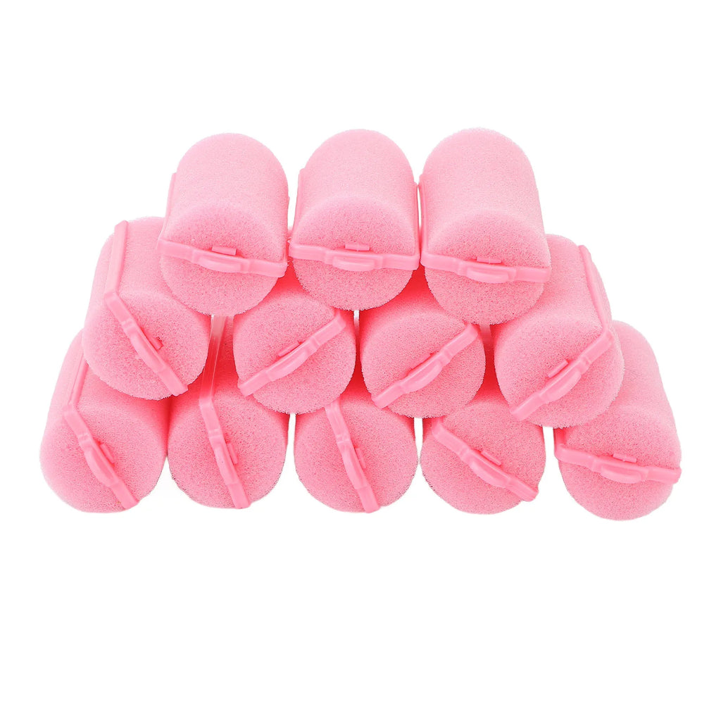 12pcs Soft Magic Sponge Foam Hair Rollers Hairdressing Tool Kit Women Styling Not Hurt Hair Heatless Curlers Professional Home