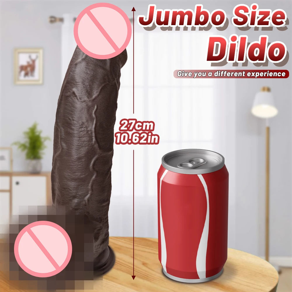 Big Dick Cock Silicone Penis Anal With Suction Cup Dick Soft Foreskin Dildo Black Soft Lifelike Dildo Realistic Skin For Women