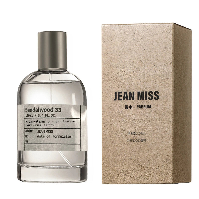 100ML Sandalwood No.33 No.13 No.29 Laboratory Perfume Fresh Fragrance Eau Toilette Classic Fruity Notes Long Lasting