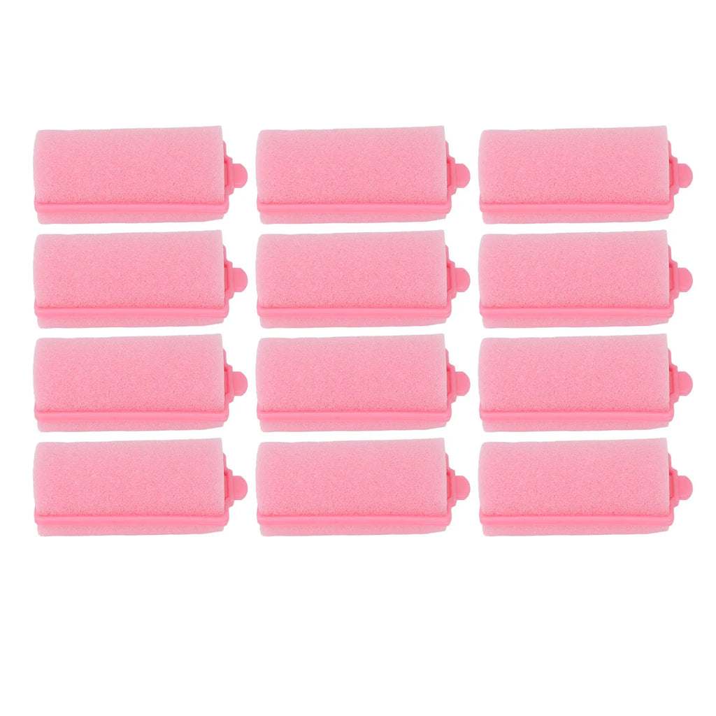 12pcs Soft Magic Sponge Foam Hair Rollers Hairdressing Tool Kit Women Styling Not Hurt Hair Heatless Curlers Professional Home