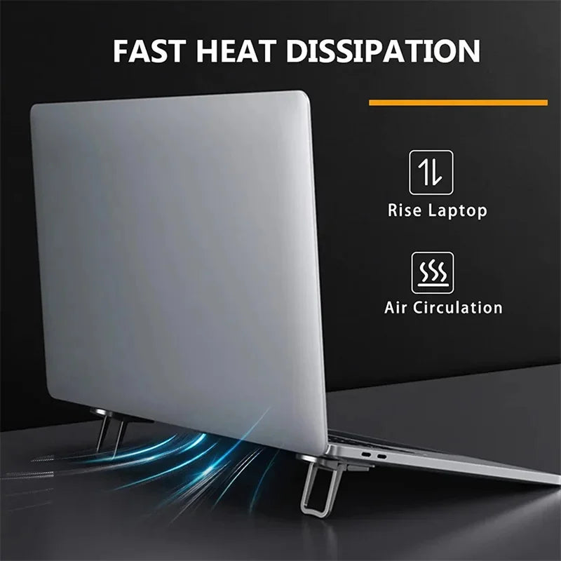 Adjustable Foldable Laptop Stand Mini Legs Ultra-thin Portable Support For Lenovo Notebook Cooling Holder Feet Invisible Bracket