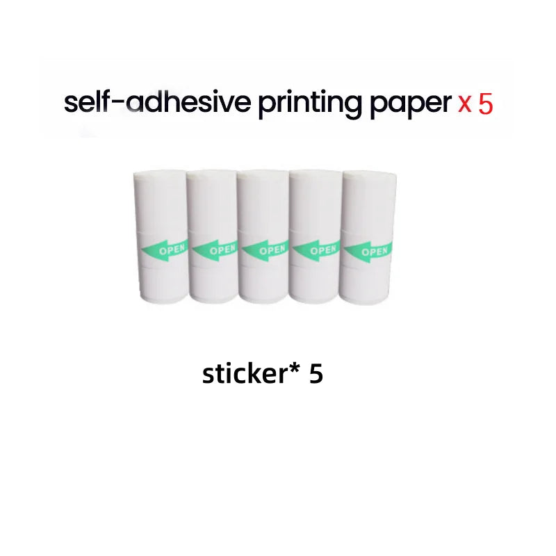 Mini Printer Thermal Paper Label Sticker Colorful Adhesive Self-adhesive Paper For Wireless Bluetooth Photo Inkless Printer 57mm