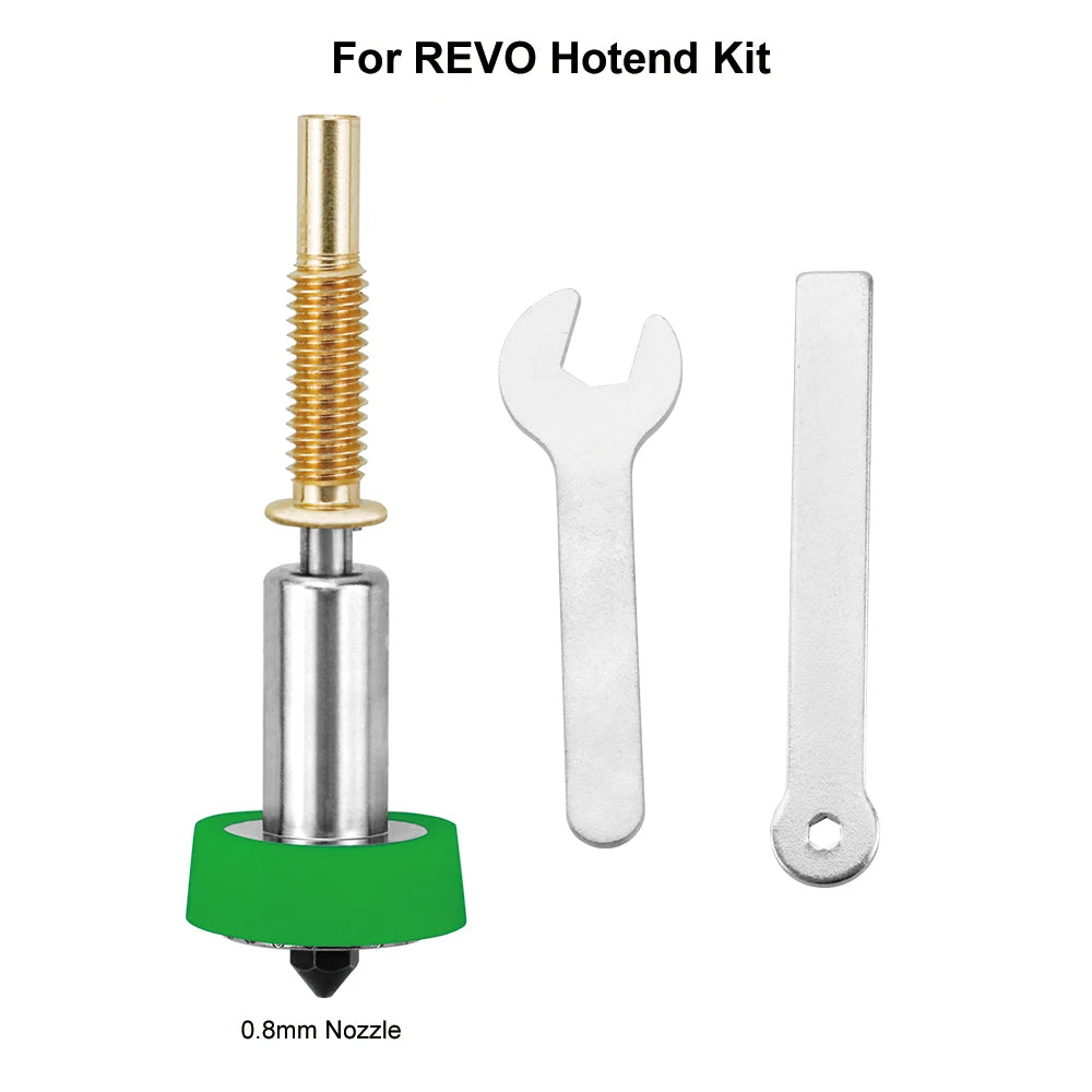 For REVO Hotend Nozzle 0.2 0.4 0.6 0.8mm Upgraded High Flow Nozzles Hardened Steel Material 3D Printer Part Detachable