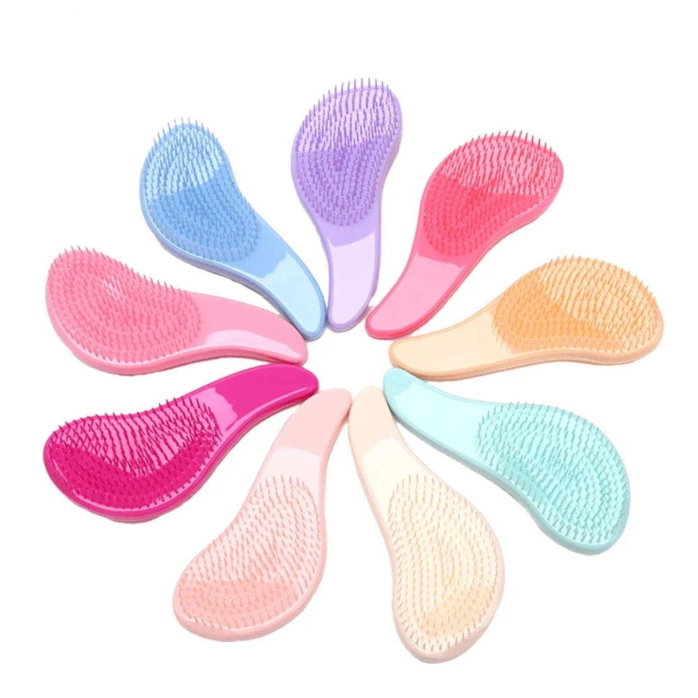 1PC Magic Handle Comb Detangling Hair Brush 9 Bright Colors Shower Massage Hairbrush Hairdressing Combs Salon Hair Styling Tools