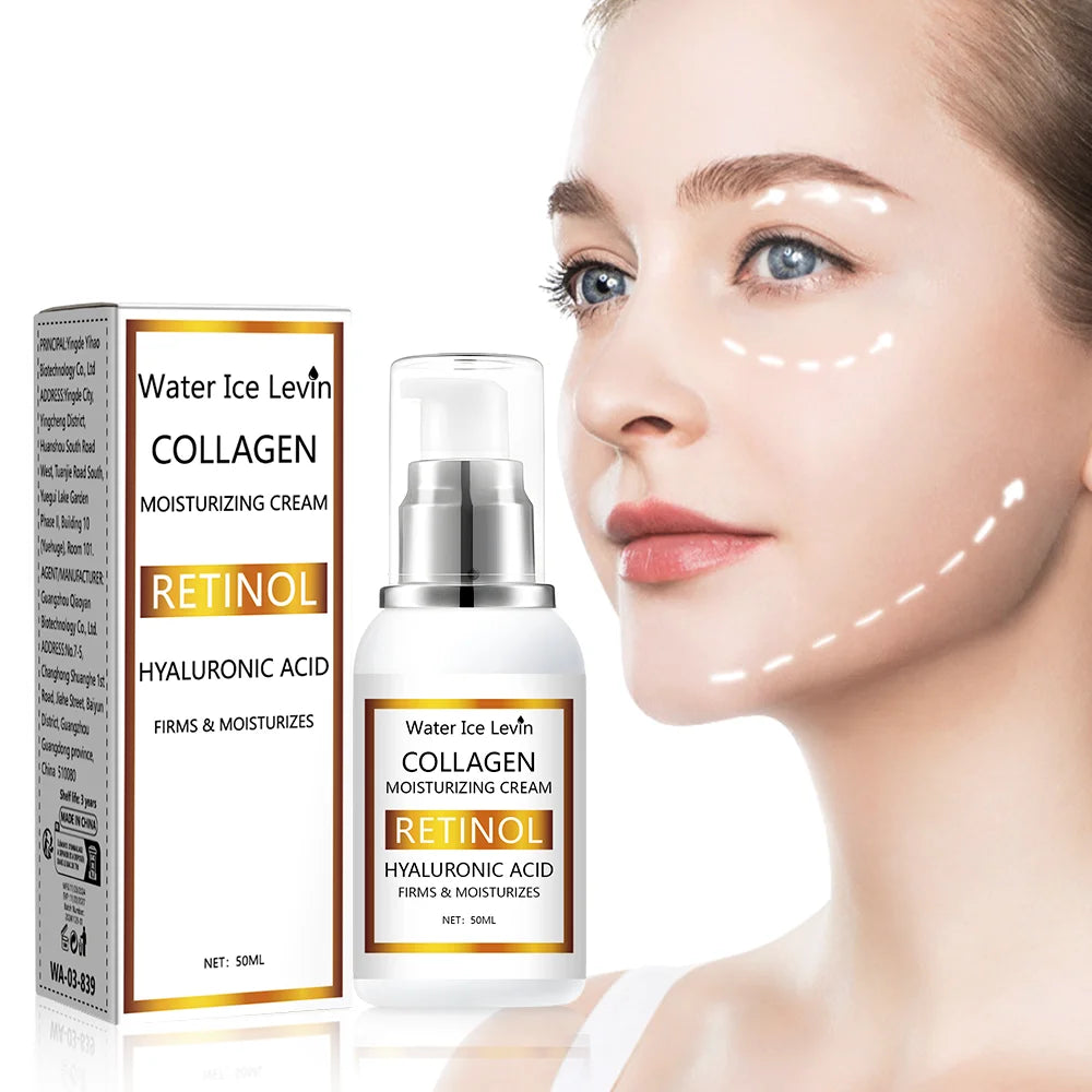 Retinol facial moisturiser with keratin and glycerin for all skin types. Fresh fragrance. Suitable for daily use.