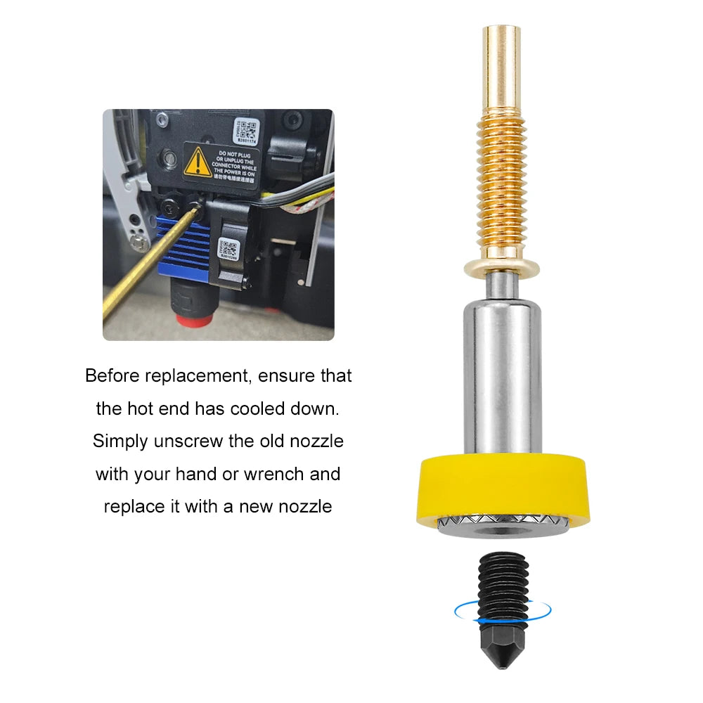 For REVO Hotend Nozzle 0.2 0.4 0.6 0.8mm Upgraded High Flow Nozzles Hardened Steel Material 3D Printer Part Detachable