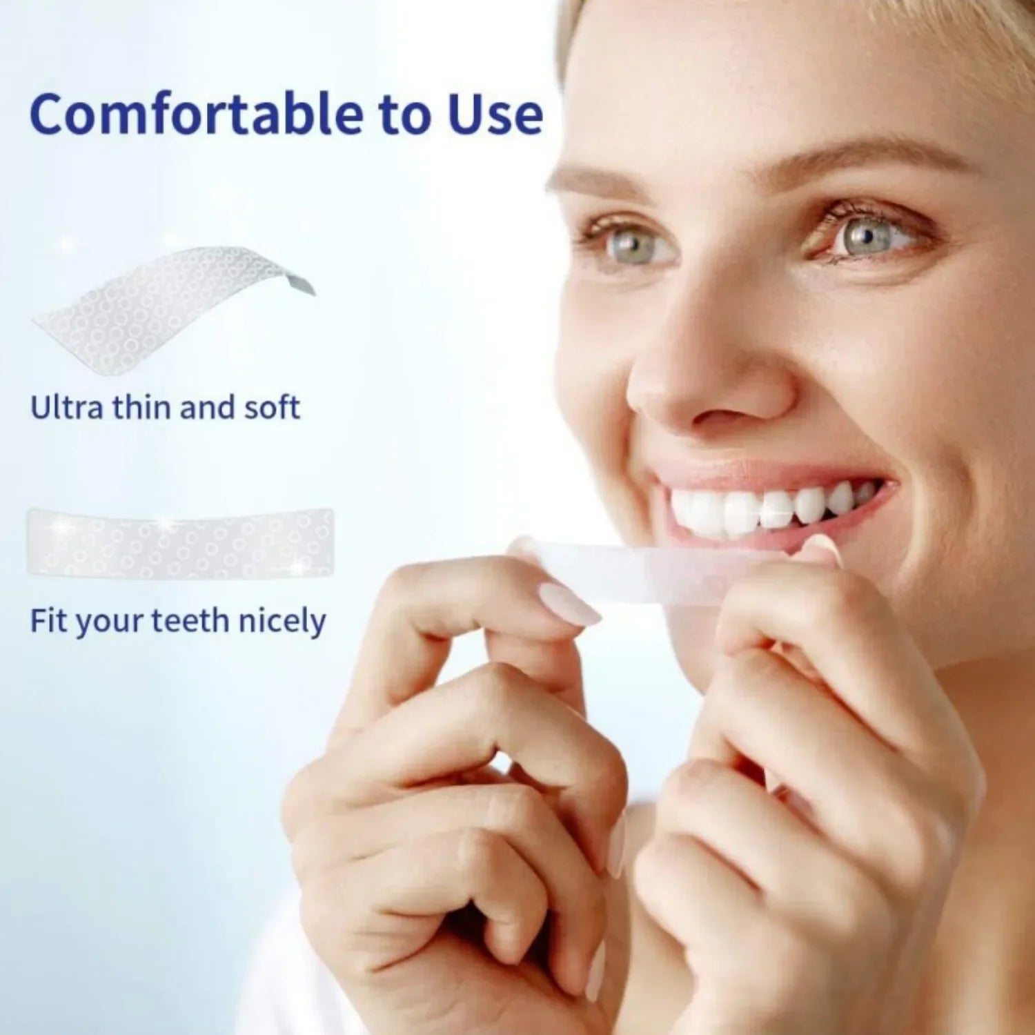 21/28 Pairs Teeth Brightening Strips for Teeth, 5D/9D Whitener Strips Reduced Sensitivity White Strips for Teeth Whitening