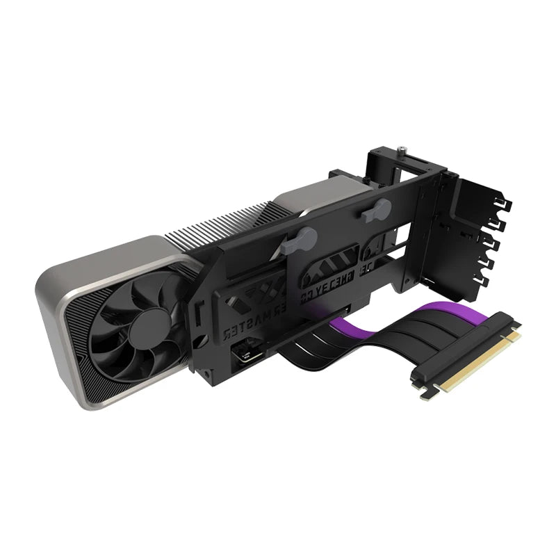 Cooler Master PCIE4.0 x16 V3 Universal Vertical GPU Holder Kit Graphics Card Steering Bracket GPU Bracket Extension Cable 300MM