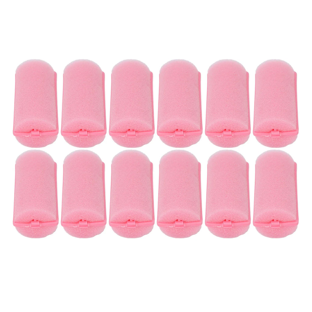 12pcs Soft Magic Sponge Foam Hair Rollers Hairdressing Tool Kit Women Styling Not Hurt Hair Heatless Curlers Professional Home
