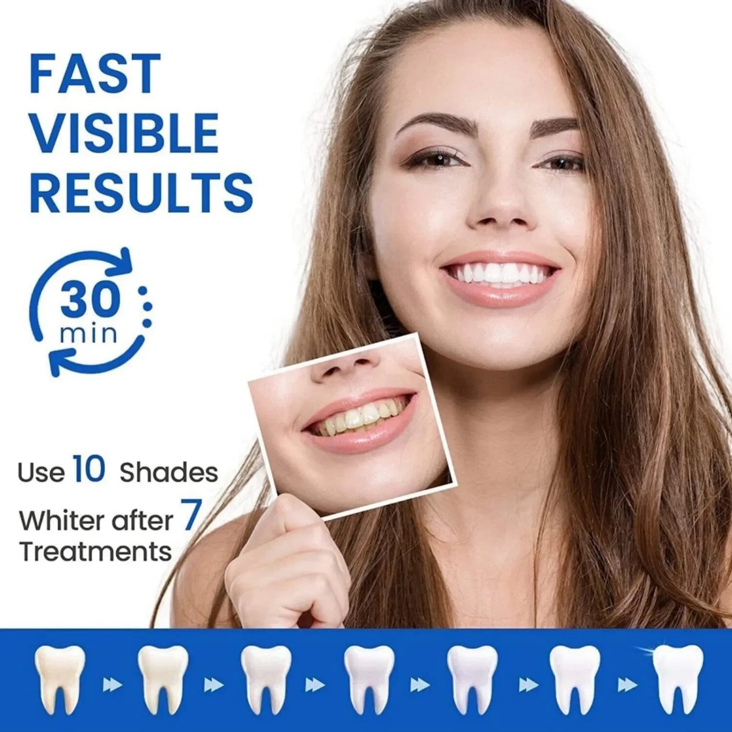 21/28 Pairs Teeth Brightening Strips for Teeth, 5D/9D Whitener Strips Reduced Sensitivity White Strips for Teeth Whitening