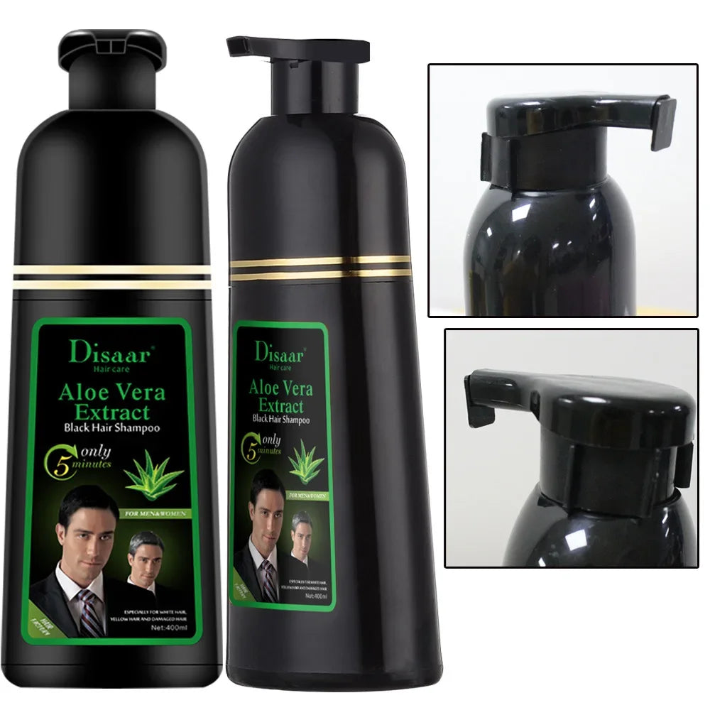 DISAAR 400ML Cover Grey Hair Morocco Argan Oil Care Fast Magic Black Hair Shampoo Dye Repair Damaged Improve Split Hair Rough