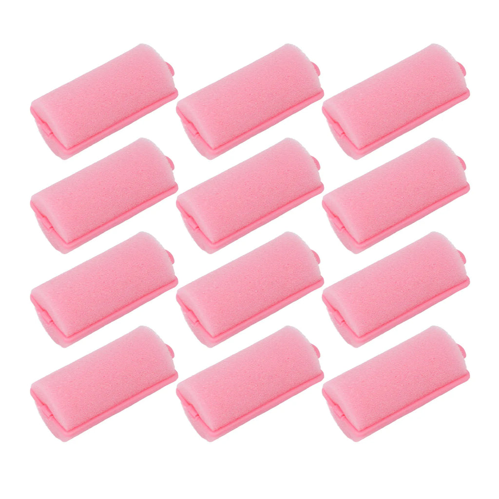 12pcs Soft Magic Sponge Foam Hair Rollers Hairdressing Tool Kit Women Styling Not Hurt Hair Heatless Curlers Professional Home