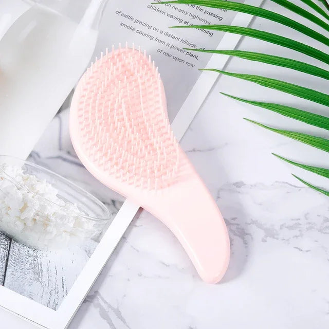 1PC Magic Handle Comb Detangling Hair Brush 9 Bright Colors Shower Massage Hairbrush Hairdressing Combs Salon Hair Styling Tools