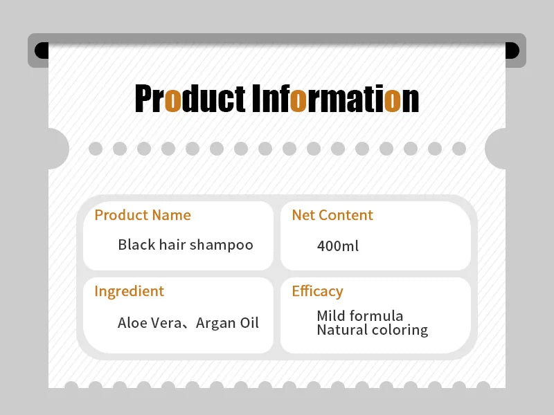 DISAAR 400ML Cover Grey Hair Morocco Argan Oil Care Fast Magic Black Hair Shampoo Dye Repair Damaged Improve Split Hair Rough