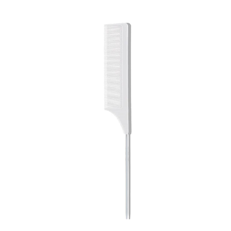 3 Packs Rat Tail Comb Steel Pin Rat Tail Carbon Fiber Heat Resistant Teasing Combs with Stainless Steel Pintail