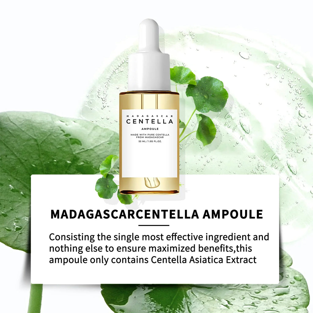 Madagascar Centella Asiatica Serum 55ml - Sensitive skin soothing formula with acne fighting，deep moisturizing benefits for face-2