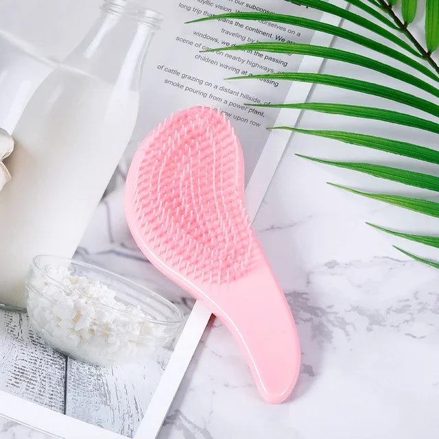 1PC Magic Handle Comb Detangling Hair Brush 9 Bright Colors Shower Massage Hairbrush Hairdressing Combs Salon Hair Styling Tools