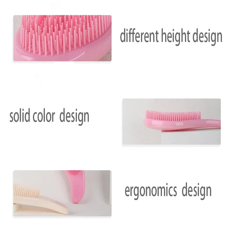 1PC Magic Handle Comb Detangling Hair Brush 9 Bright Colors Shower Massage Hairbrush Hairdressing Combs Salon Hair Styling Tools