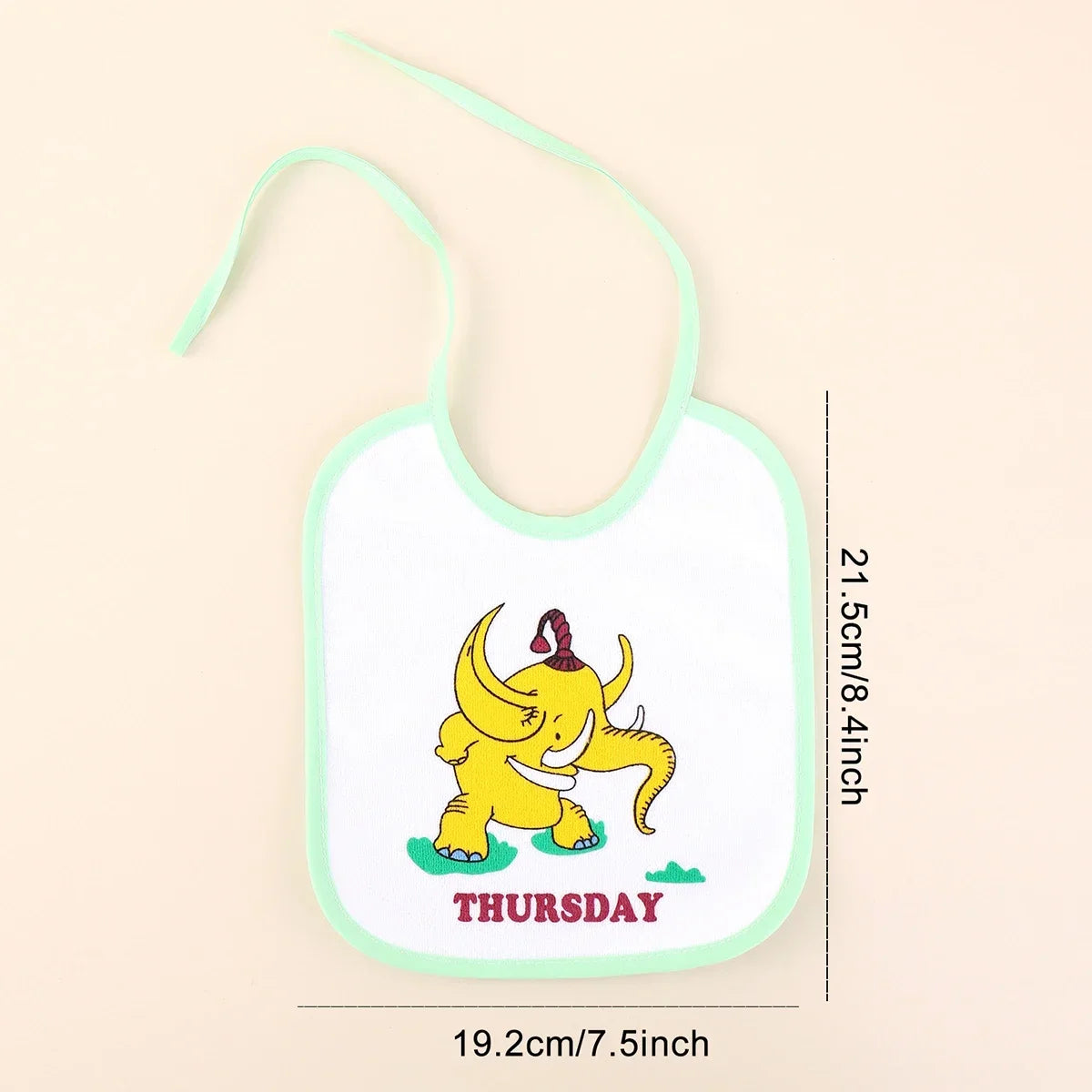 7pcs Set Mix Weekly Baby Bibs Infant Waterproof Burp Cloth Cartoon U Shaped Toddler Saliva Towels Bib for Boys Girls
