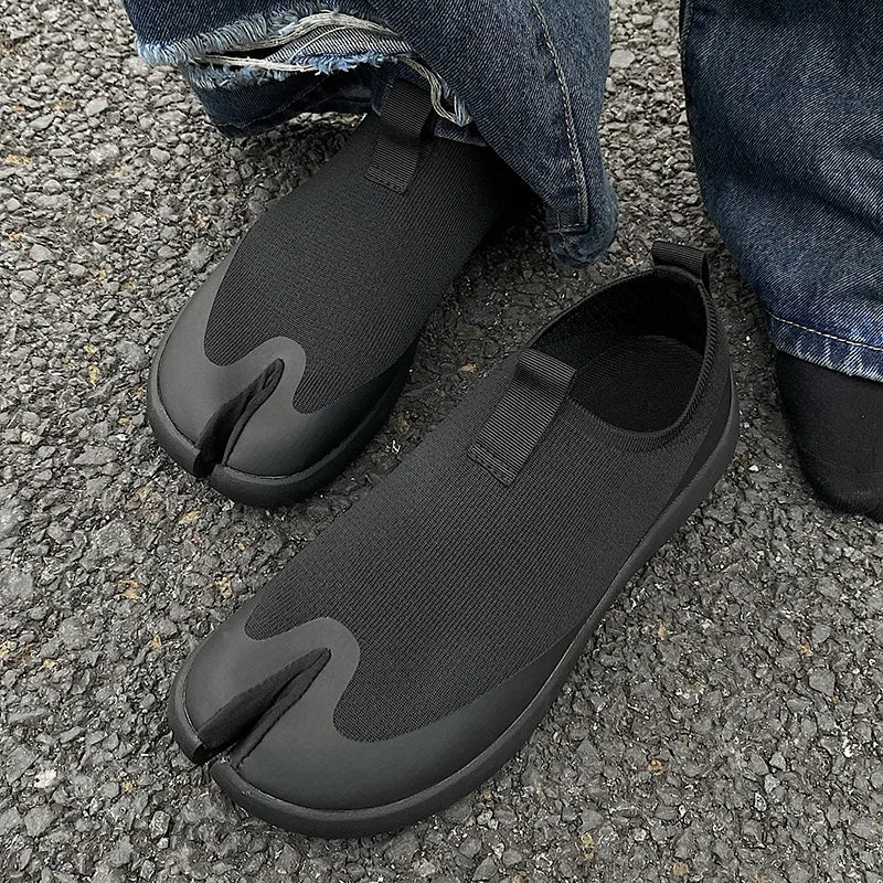 Tabi shoes for men and women breathable for summer knit Mules for couples soft soled casual Split toe slippers trendy