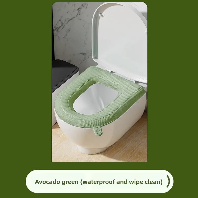 EVA High-foam Waterproof Toilet Seat Cushion, Thickened Toilet Mat for Home, Warm, Washable, Quick-drying Toilet Seat Cover