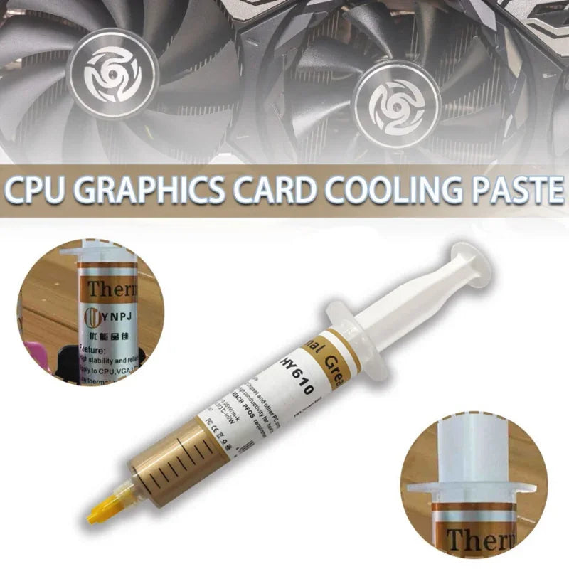 Thermal Paste HY610 Gold 30g/HY883 CPU Thermal Grease Thermal Paste Syringe