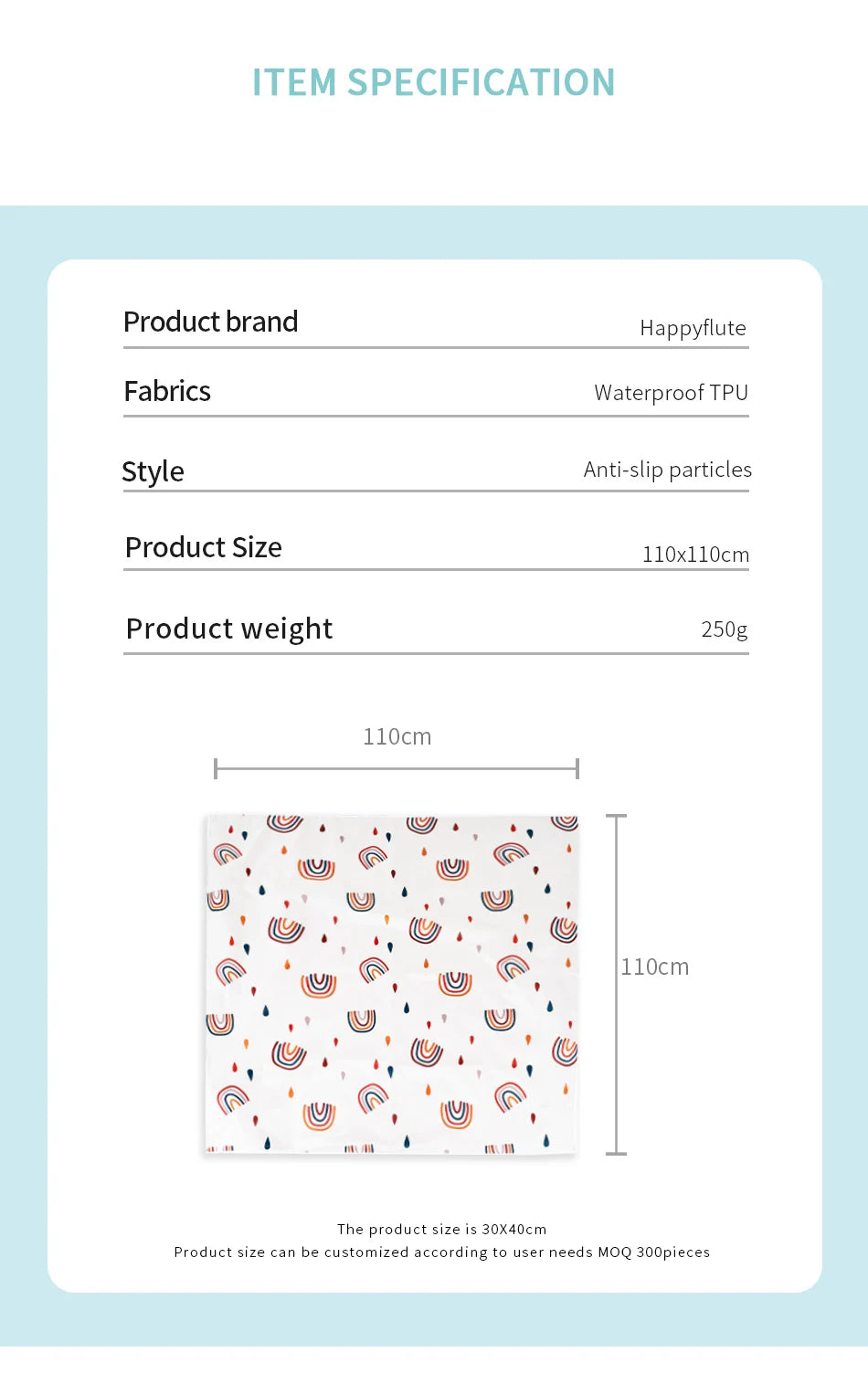 HappyFlute Anti Slip Design Play Mat Soft Floor Playmat Foldable Crawling Carpet Kid Game Activity Rug Folding Baby Blanket