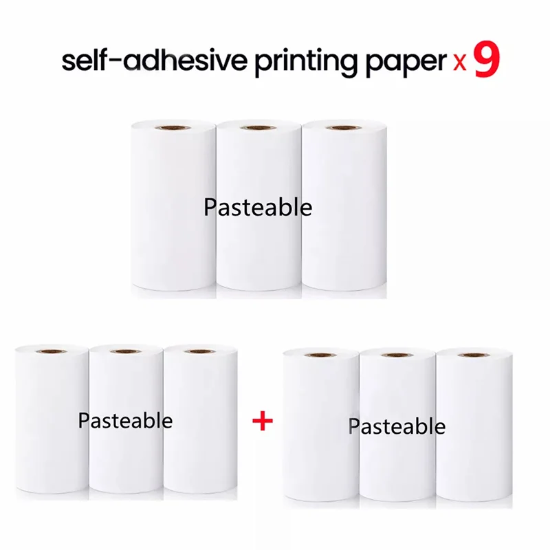 Mini Printer Thermal Paper Label Sticker Colorful Adhesive Self-adhesive Paper For Wireless Bluetooth Photo Inkless Printer 57mm