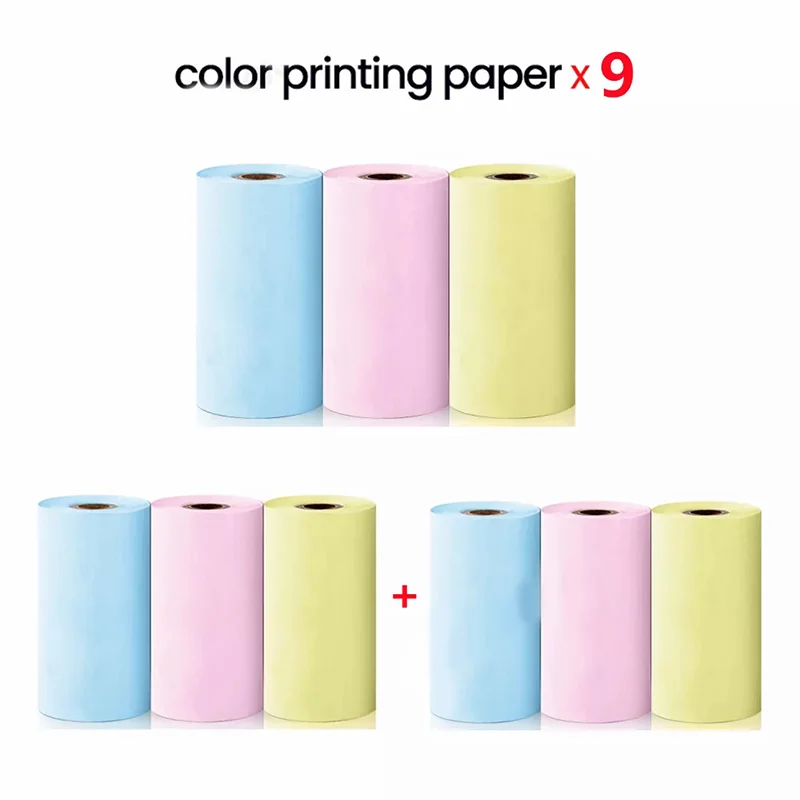 Mini Printer Thermal Paper Label Sticker Colorful Adhesive Self-adhesive Paper For Wireless Bluetooth Photo Inkless Printer 57mm