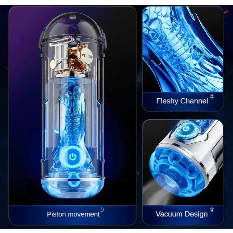 App Automatic Male Vibration Masturbator Blowjob Cup Sucking Penis Machine Pussy Vagina Silicone Real Vaginal Toys for Men Adult