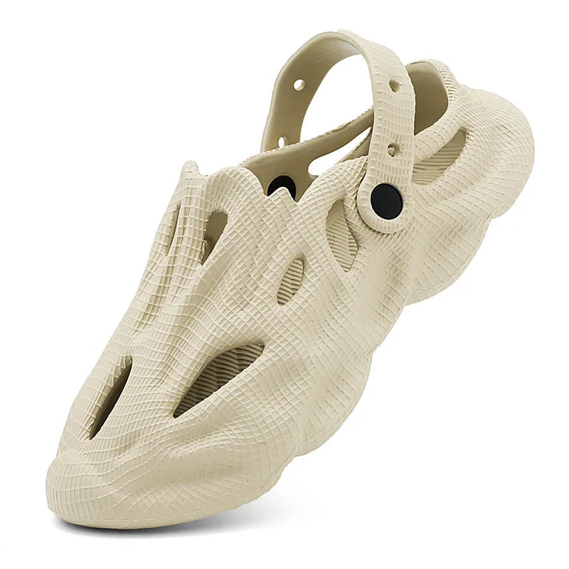 Comwarm Men's Summer Slippers Fashion Outdoor Lightweight Beach Sandals New Soft Sole Breathable Slides Casual House Flip Flops