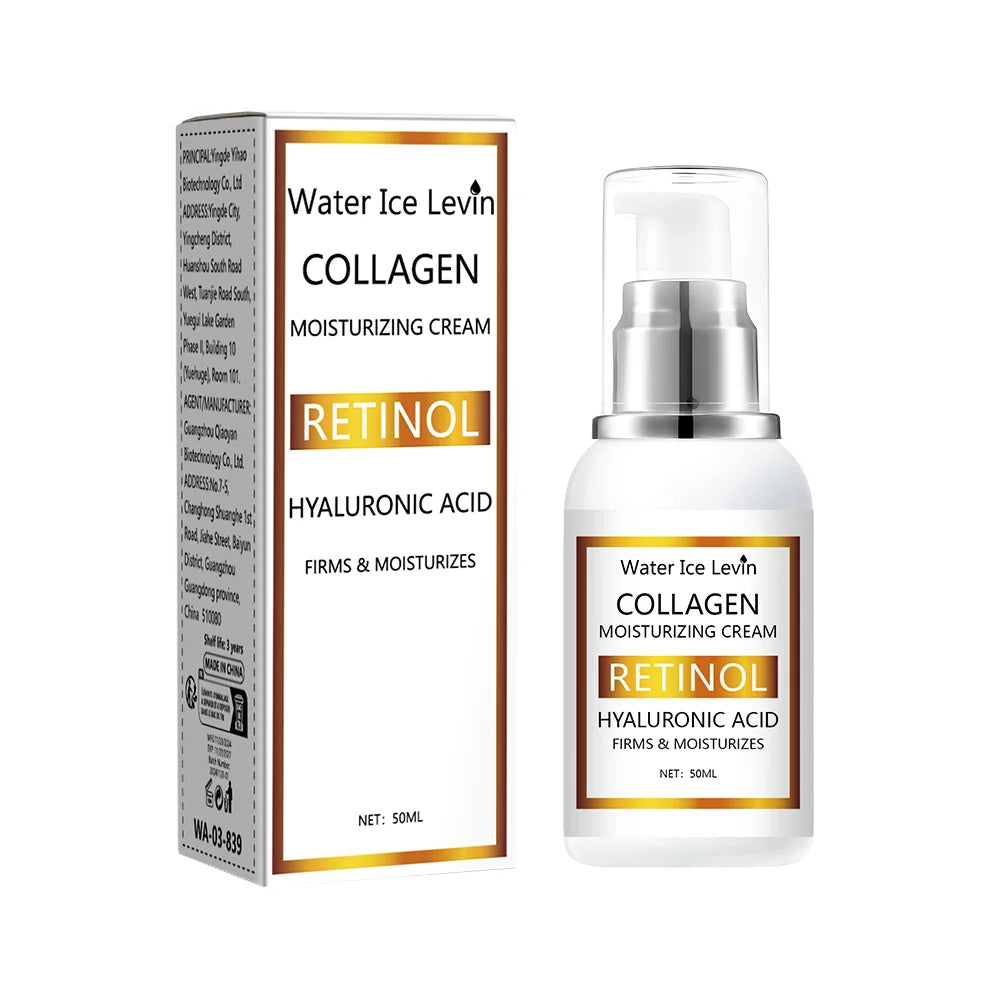 Retinol facial moisturiser with keratin and glycerin for all skin types. Fresh fragrance. Suitable for daily use.