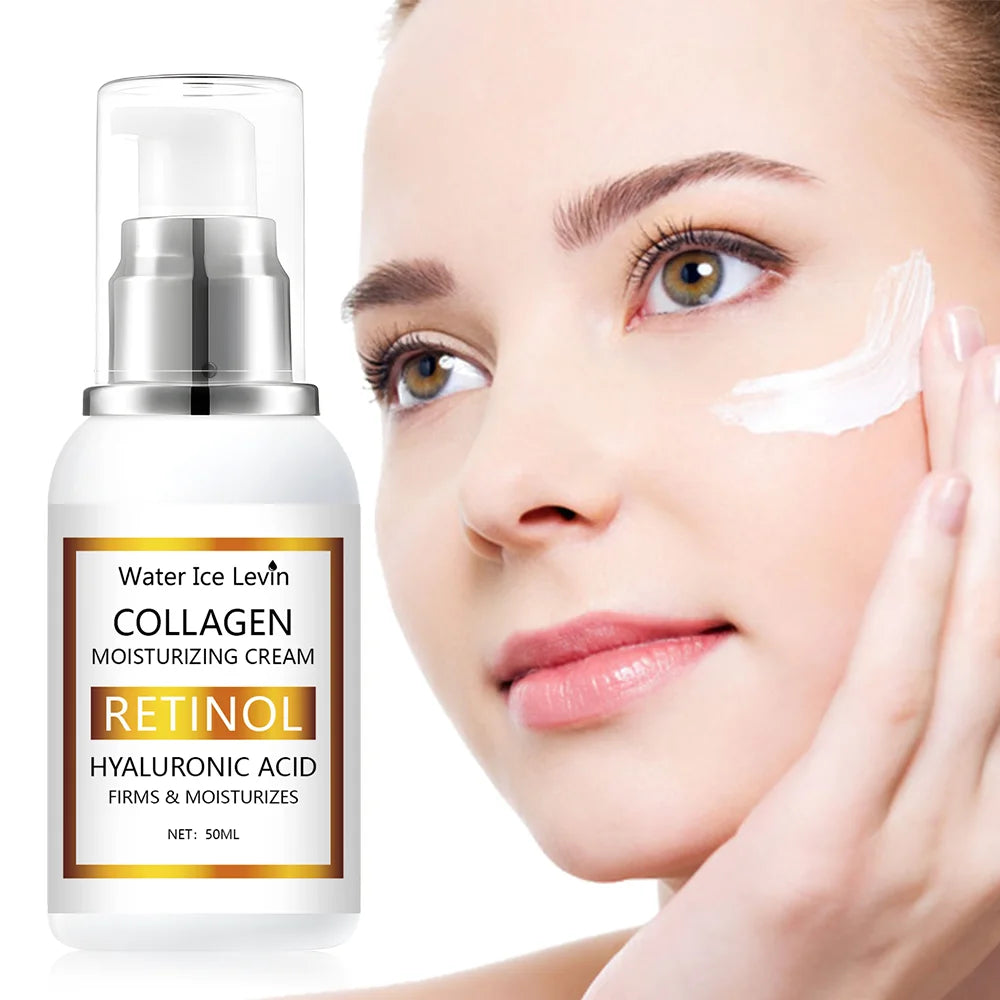Retinol facial moisturiser with keratin and glycerin for all skin types. Fresh fragrance. Suitable for daily use.
