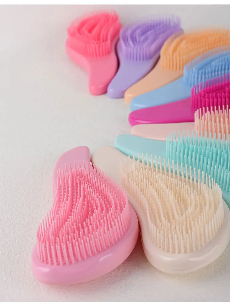 1PC Magic Handle Comb Detangling Hair Brush 9 Bright Colors Shower Massage Hairbrush Hairdressing Combs Salon Hair Styling Tools