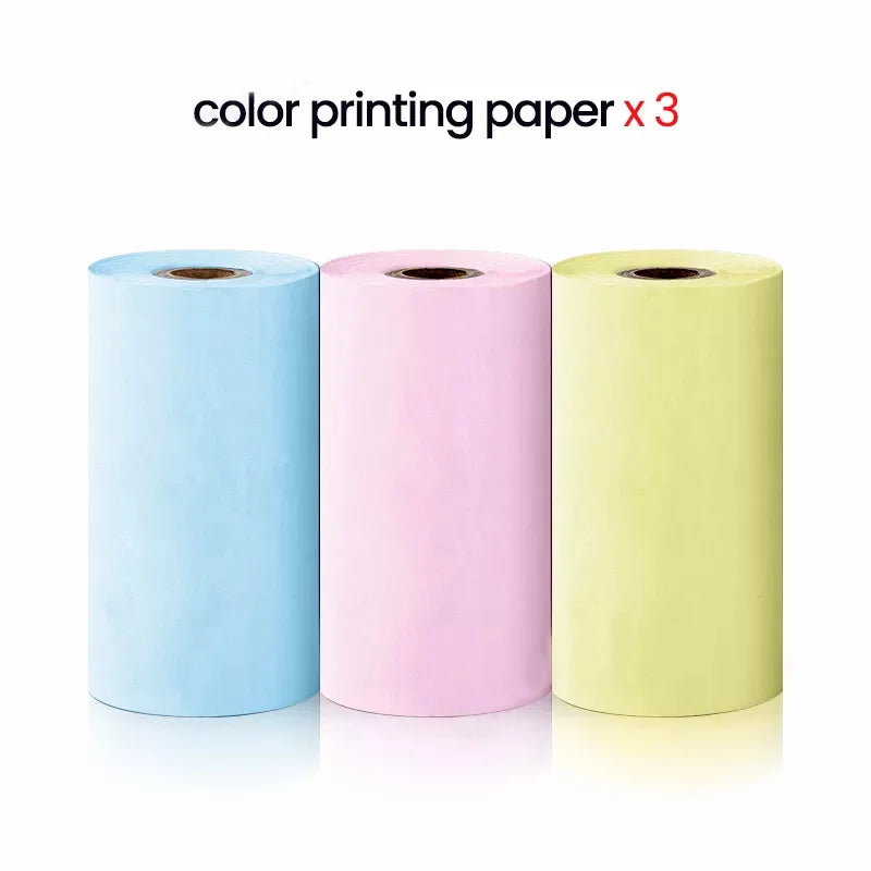 Mini Printer Thermal Paper Label Sticker Colorful Adhesive Self-adhesive Paper For Wireless Bluetooth Photo Inkless Printer 57mm