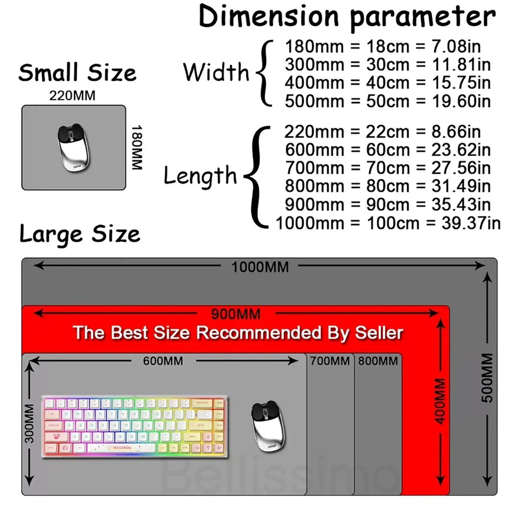 Blue Cloud Mouse Pad Cute Black Cat Mousepad Keyboard Extended Mat Large Gamer Mouse Mats E-Sports Desk Pad Gaming Accessories