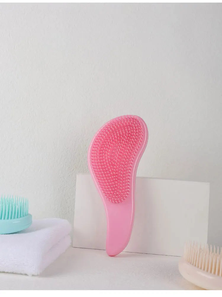 1PC Magic Handle Comb Detangling Hair Brush 9 Bright Colors Shower Massage Hairbrush Hairdressing Combs Salon Hair Styling Tools