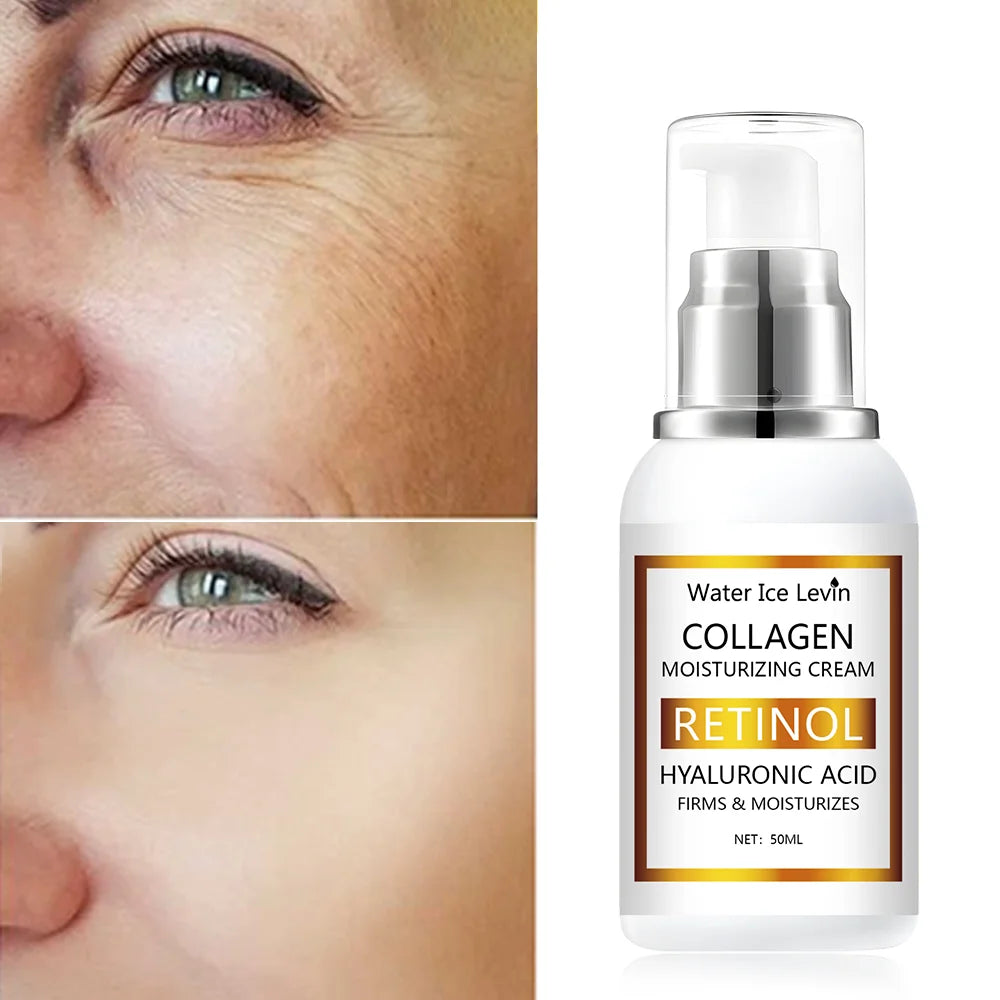 Retinol facial moisturiser with keratin and glycerin for all skin types. Fresh fragrance. Suitable for daily use.