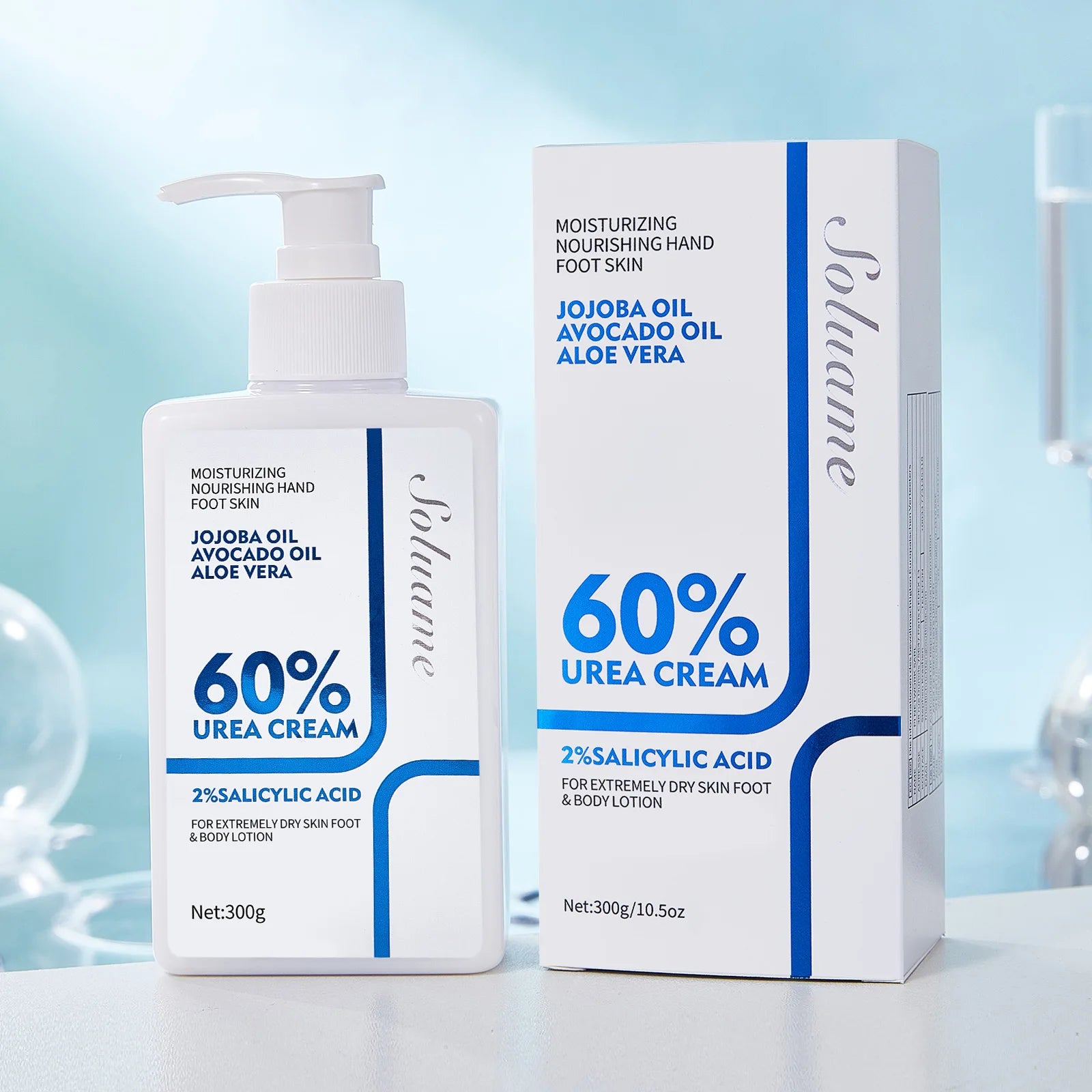 Urea Cream 60% Unisex Whole Body Lotion Moisturizer Hydrates & Nourishes Foot Care for Softening Skin for Dry Cracked Rough Skin