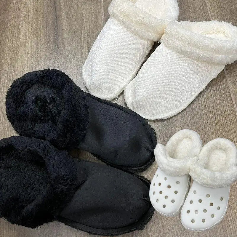 Winter Warm Shoe Cover For Women Men Clog Fur Lining Replacement Soft Thickened Plush Shoe Pads Clogs Slippers Plush Liner