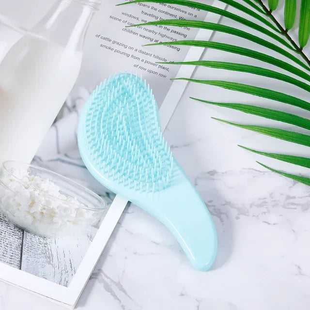 1PC Magic Handle Comb Detangling Hair Brush 9 Bright Colors Shower Massage Hairbrush Hairdressing Combs Salon Hair Styling Tools