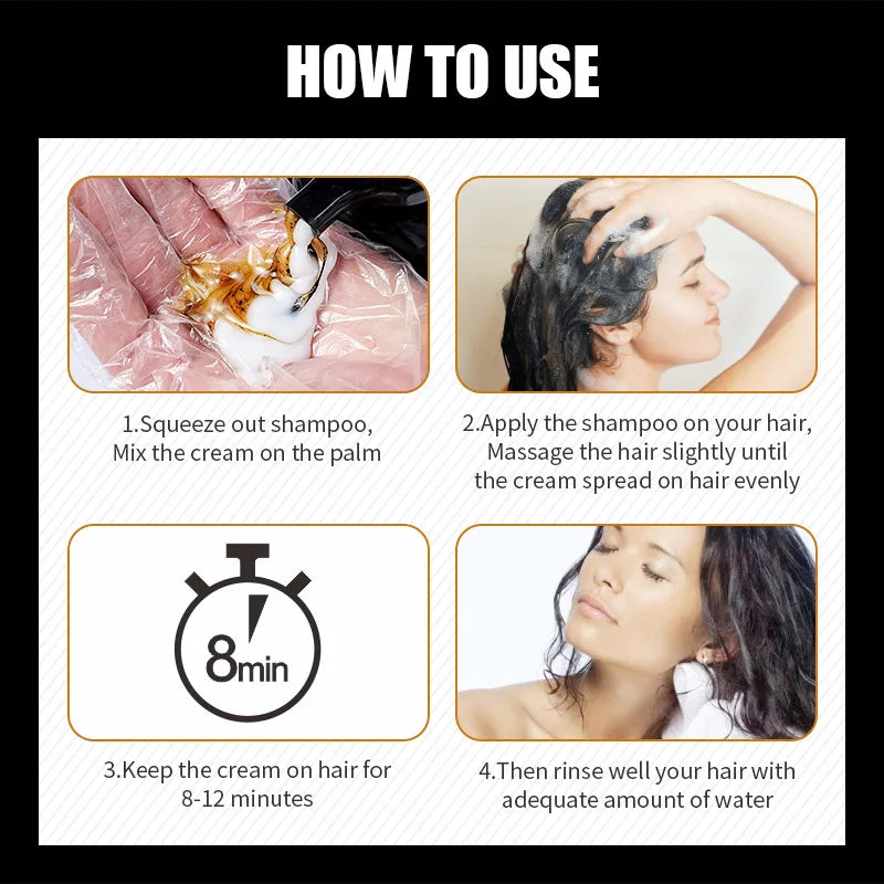 DISAAR 400ML Cover Grey Hair Morocco Argan Oil Care Fast Magic Black Hair Shampoo Dye Repair Damaged Improve Split Hair Rough