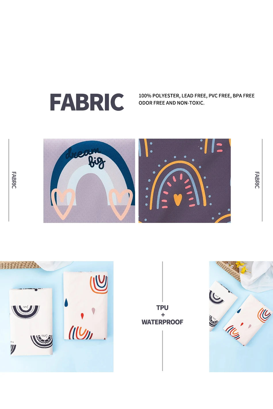 HappyFlute Anti Slip Design Play Mat Soft Floor Playmat Foldable Crawling Carpet Kid Game Activity Rug Folding Baby Blanket