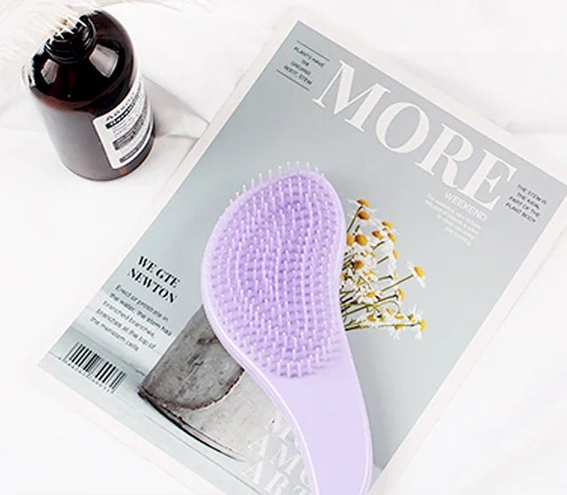 1PC Magic Handle Comb Detangling Hair Brush 9 Bright Colors Shower Massage Hairbrush Hairdressing Combs Salon Hair Styling Tools