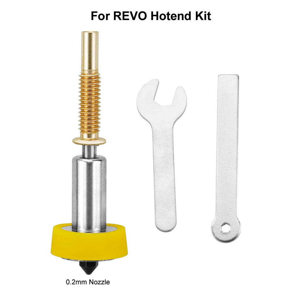 For REVO Hotend Nozzle 0.2 0.4 0.6 0.8mm Upgraded High Flow Nozzles Hardened Steel Material 3D Printer Part Detachable