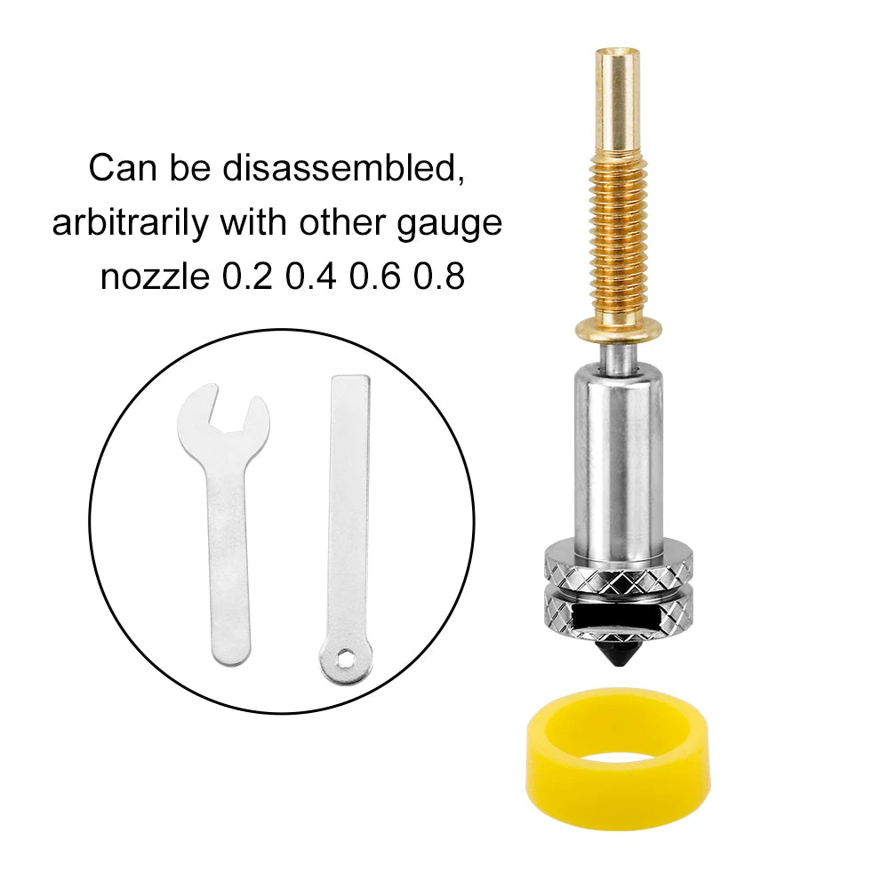 For REVO Hotend Nozzle 0.2 0.4 0.6 0.8mm Upgraded High Flow Nozzles Hardened Steel Material 3D Printer Part Detachable